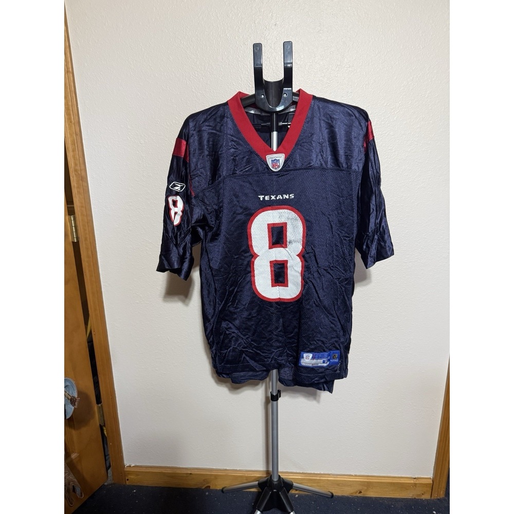 David Carr Texans Jersey Medium Reebok‎ NFL Players Navy #8